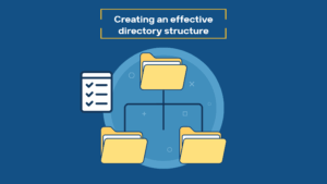 A folder divided into two subfolders to represent the structure.