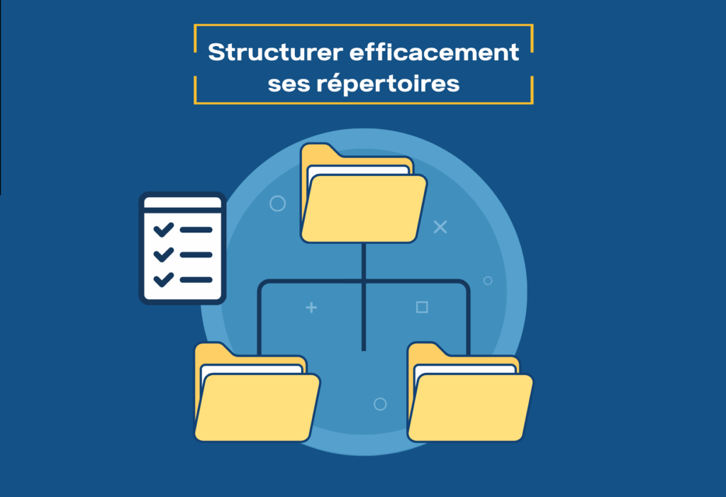 Un dossier se divisant en deux sous-dossier pour représenter la structure.